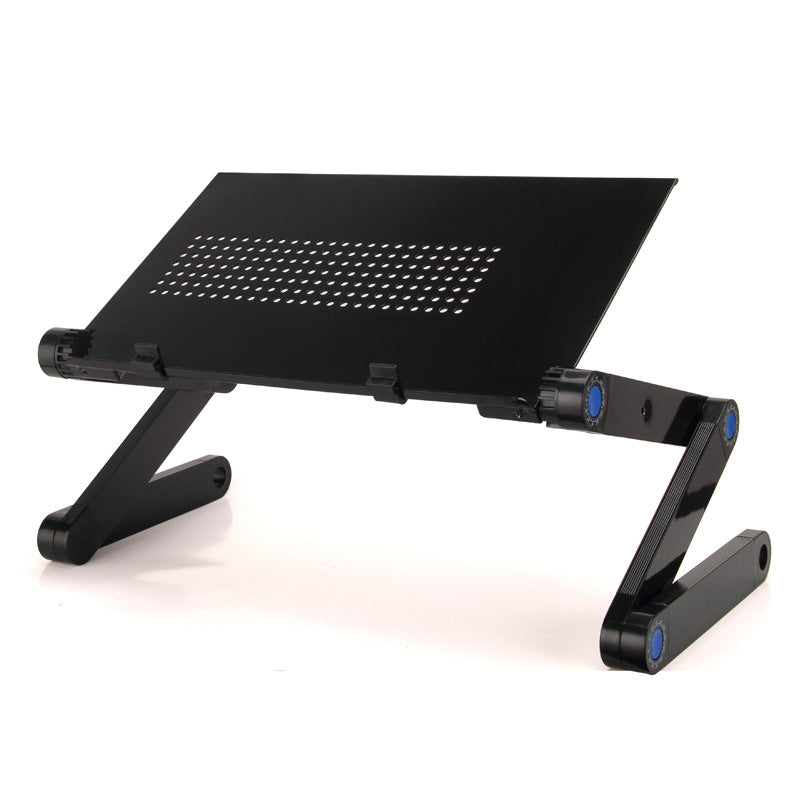 Adjustable laptop desk with 360 degree rotating desktop